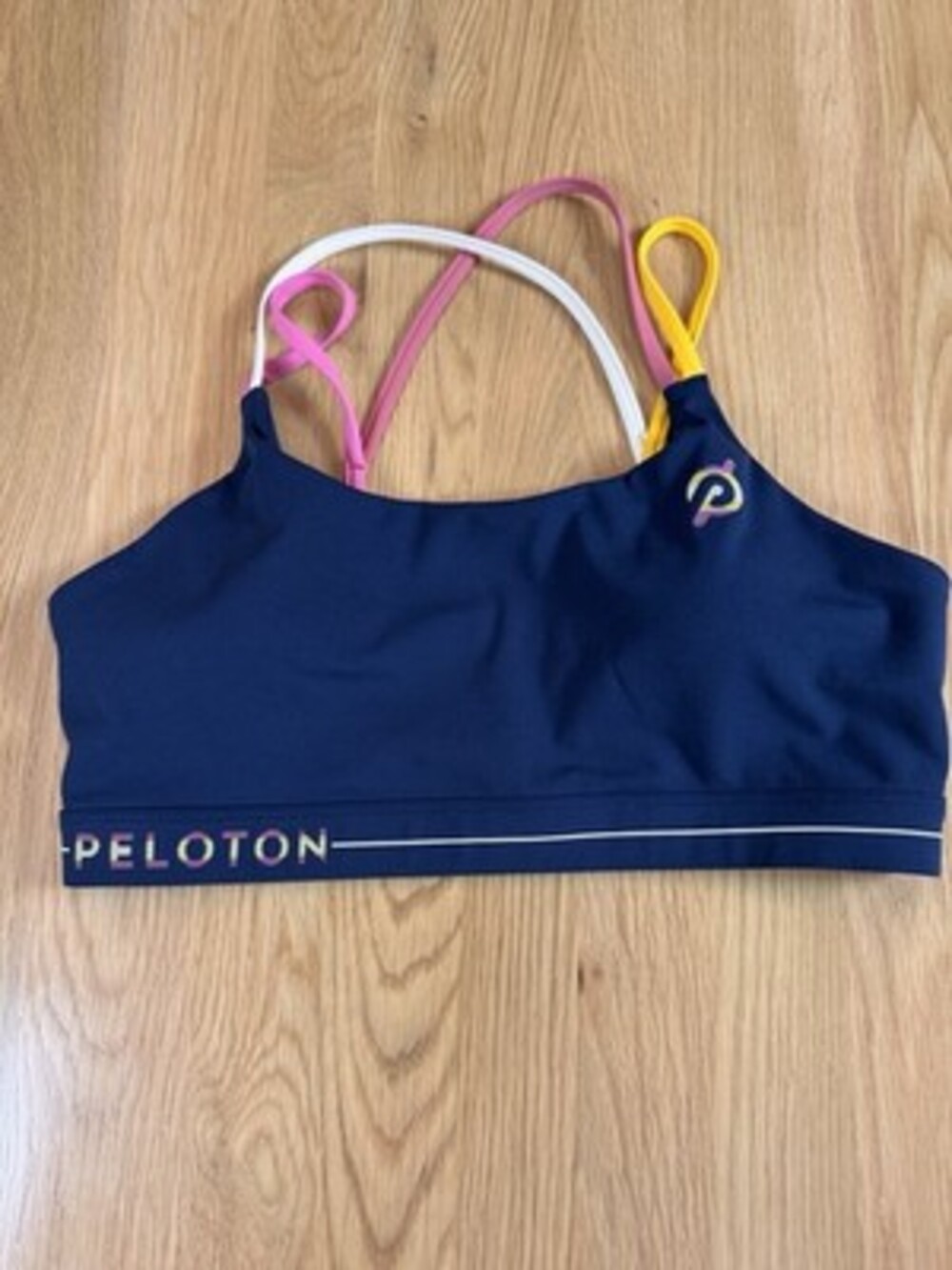 Peloton Sports Bra Cross Back Navy Blue Size XL Athleisure Gym Workout Yoga